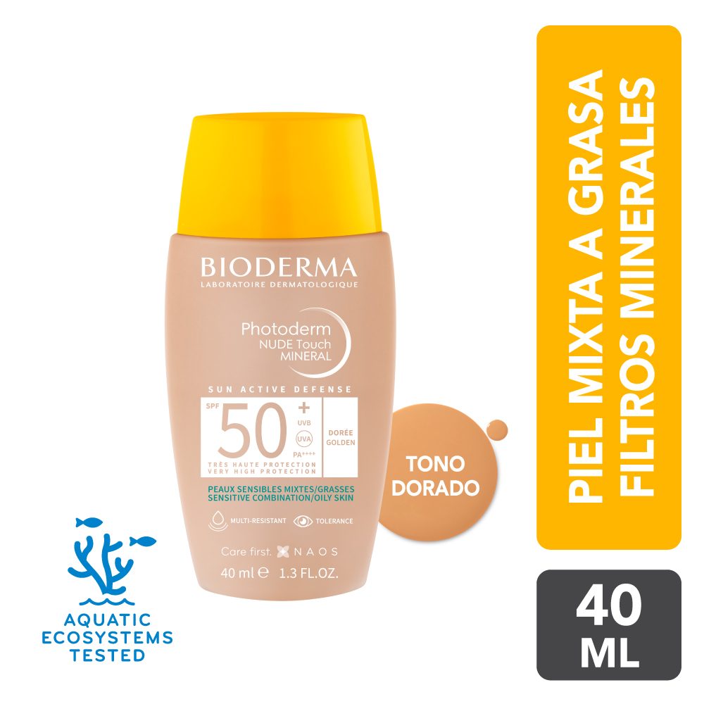 Bioderma photoderm Nude touch mineral SPF50+ DOREE - 40ml