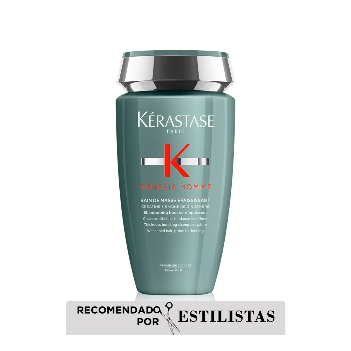 Kérastase Shampoo potenciador del grosor para cabellos debilitados con tendencia a Afinarsegenesis Homme Bain Masse 250ml