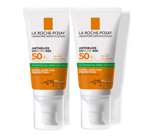 Dúo La Roche Posay bloqueador Anthelios piel mixta/ grasa sin color 