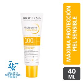 Bioderma Fotoprotector Máxima Protección SPF 100 Photoderm Fluide 40ml Invisible de para Photoderm - Compra online en DermotiendaShopping