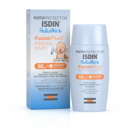 Isdin Fotoprotector Fusion Fluid Mineral Baby SPF50 50ml - Bloqueador solar facial para niños de para Solares Pediatrics - Compra online en DermotiendaShopping