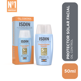 Protector Solar ISDIN FUSION WATER MAGIC SPF 50 - 50ml - Bloqueador de para Fusion Water (facial) - Compra online en DermotiendaShopping