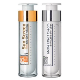 Dúo Sun Screen Velvet color + Matte Effect de para Frezyderm - Compra online en DermotiendaShopping