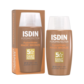 Isdin Fotoprotector Fusion Water Magic color Bronze SPF50 50ml de para Fusion Water (facial) - Compra online en DermotiendaShopping