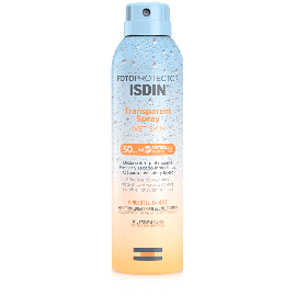 Isdin Fotoprotector Transparent Spray Wet Skin SPF50 250ml - Bloqueador solar corporal de para Fotoprotección corporal (adulto) - Compra online en DermotiendaShopping