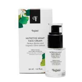 Veganis Crema Facial Nocturna Nutritiva Gingko Biloba y Extracto de Oliva Orgánico 30ml de para Veganis - Compra online en DermotiendaShopping