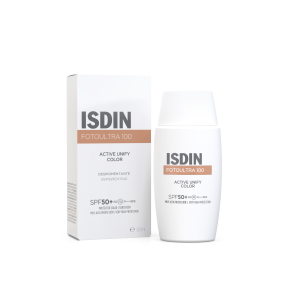 Isdin FotoUltra Active Unify Color SPF50+ 50ml - Bloqueador solar facial para manchas con color