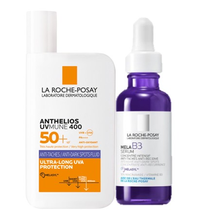 El mejor dúo La Roche Posay anti manchas serum + protección