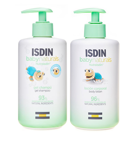 Pack Isdin Baby Naturals Gel Shampoo + Lotion 400ml